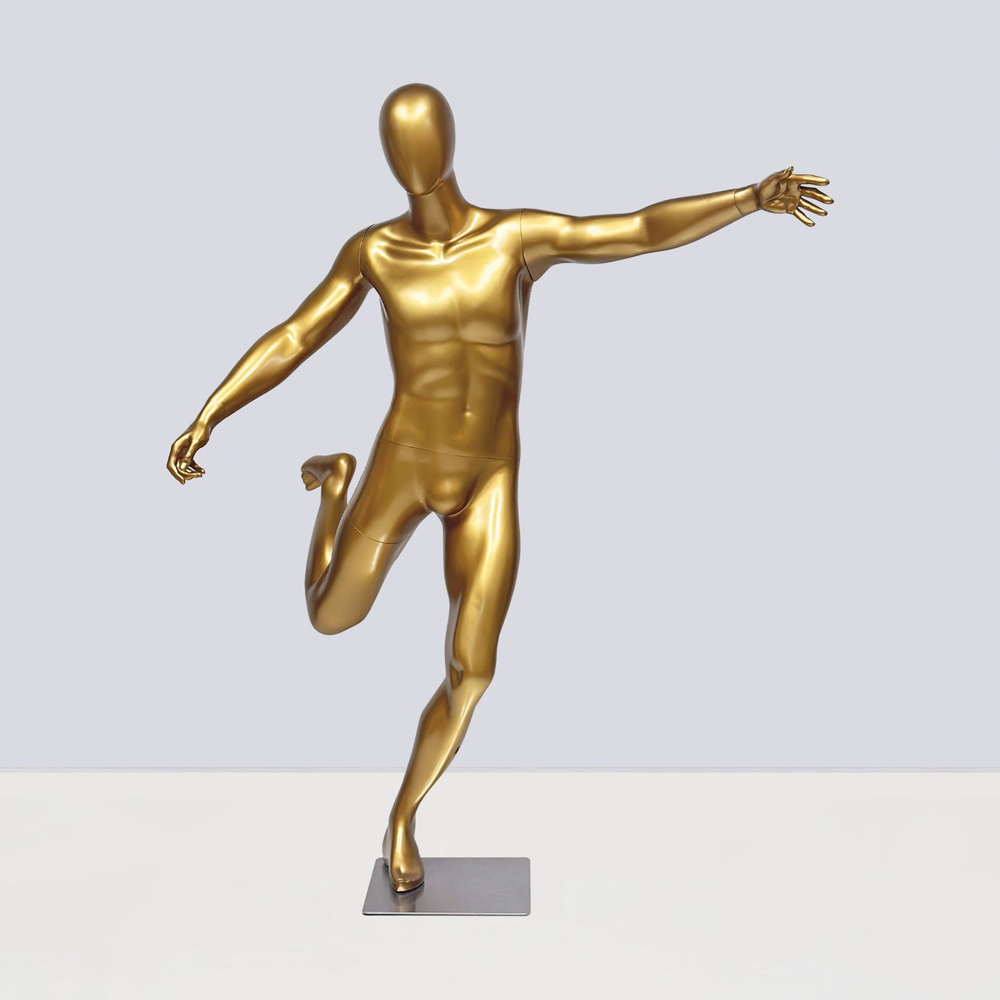 DE-LIANG Soccer Kicking Mannequin Gold Muscle Male Full Body Sportswear Prop