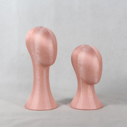 Vente de liquidation Mannequin de tête de femme en lin de bambou, modèle de tête épinglable avec long cou/épaules, pour affichage de chapeau/perruque/écharpe