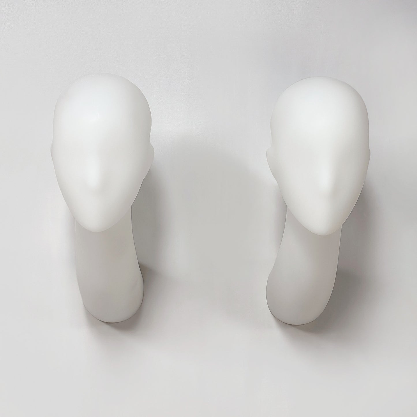 DE-LIANG Female Wall-Mounted Mannequin Head with Long Neck for Wig, Hat & Retail Display
