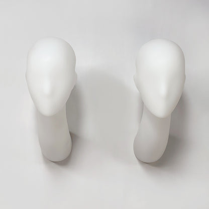 DE-LIANG Female Wall-Mounted Mannequin Head with Long Neck for Wig, Hat & Retail Display