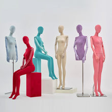 Load image into Gallery viewer, DE-LIANG model props, full/half body female mannequin display dummy, Female mannequin with flat shoulders and colorful dummy DL0012
