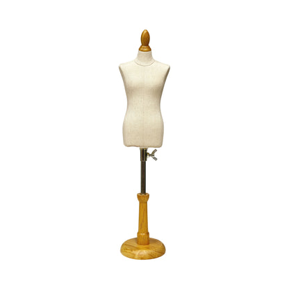 DE-LIANG 1/4 Scale Male Dress Form – Fully Pinnable Mini Mannequin with Wooden Base and Assembly Tools, Dressmaker dummy (not adult size)