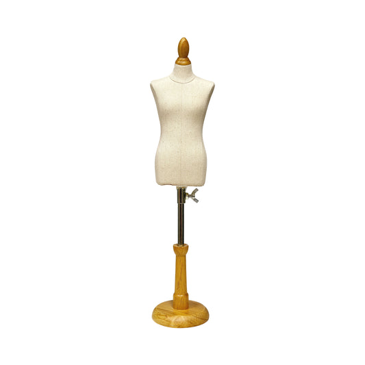 DE-LIANG 1/4 Scale Male Dress Form – Fully Pinnable Mini Mannequin with Wooden Base and Assembly Tools, Dressmaker dummy (not adult size)