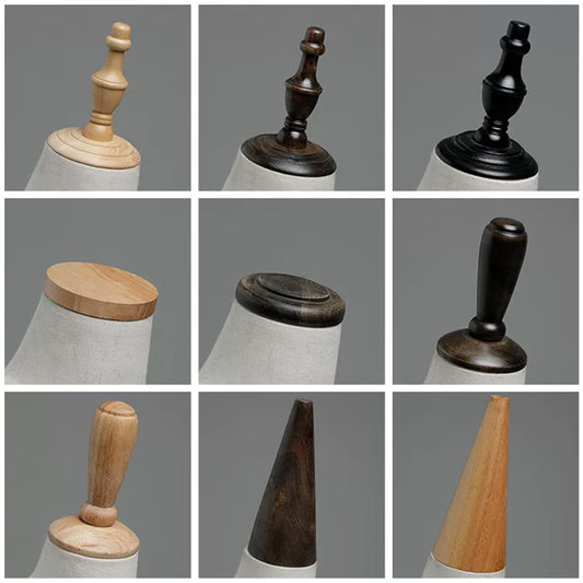 DE-LIANG Wooden Mannequin Head Cap for Clothing Store Boutique Display Dress Form