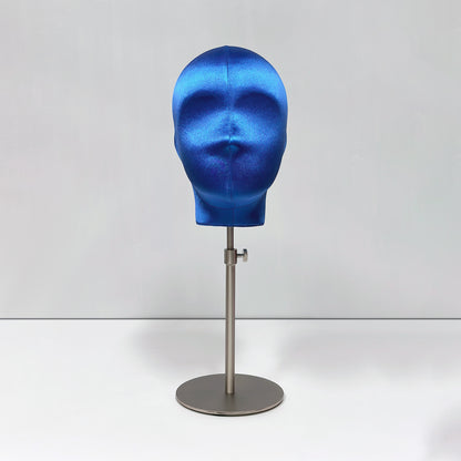 DE-LIANG Plus Size Female Silk Mannequin Head with Adjustable Stand for Wigs & Hats