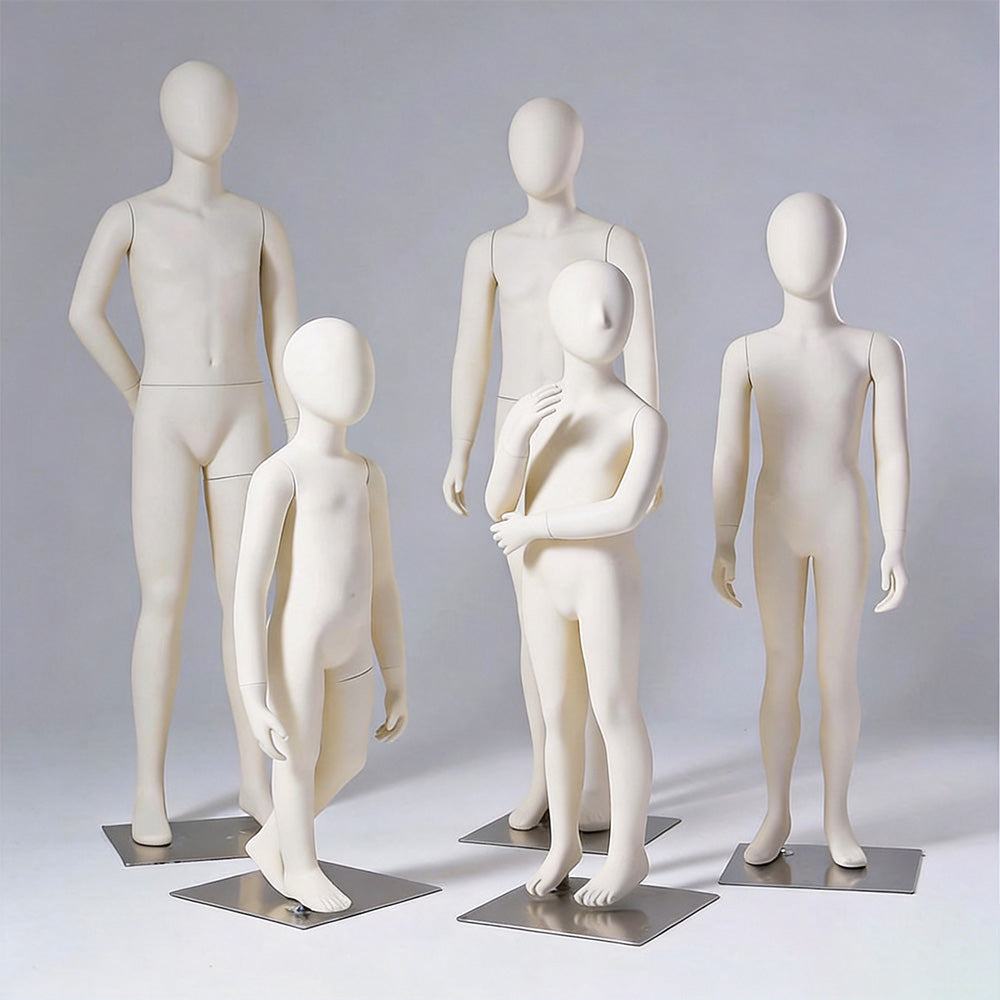 DE-LIANG Kids Full Body Mannequin Ages 4-14 | 6 Sizes Children Clothing Display Form