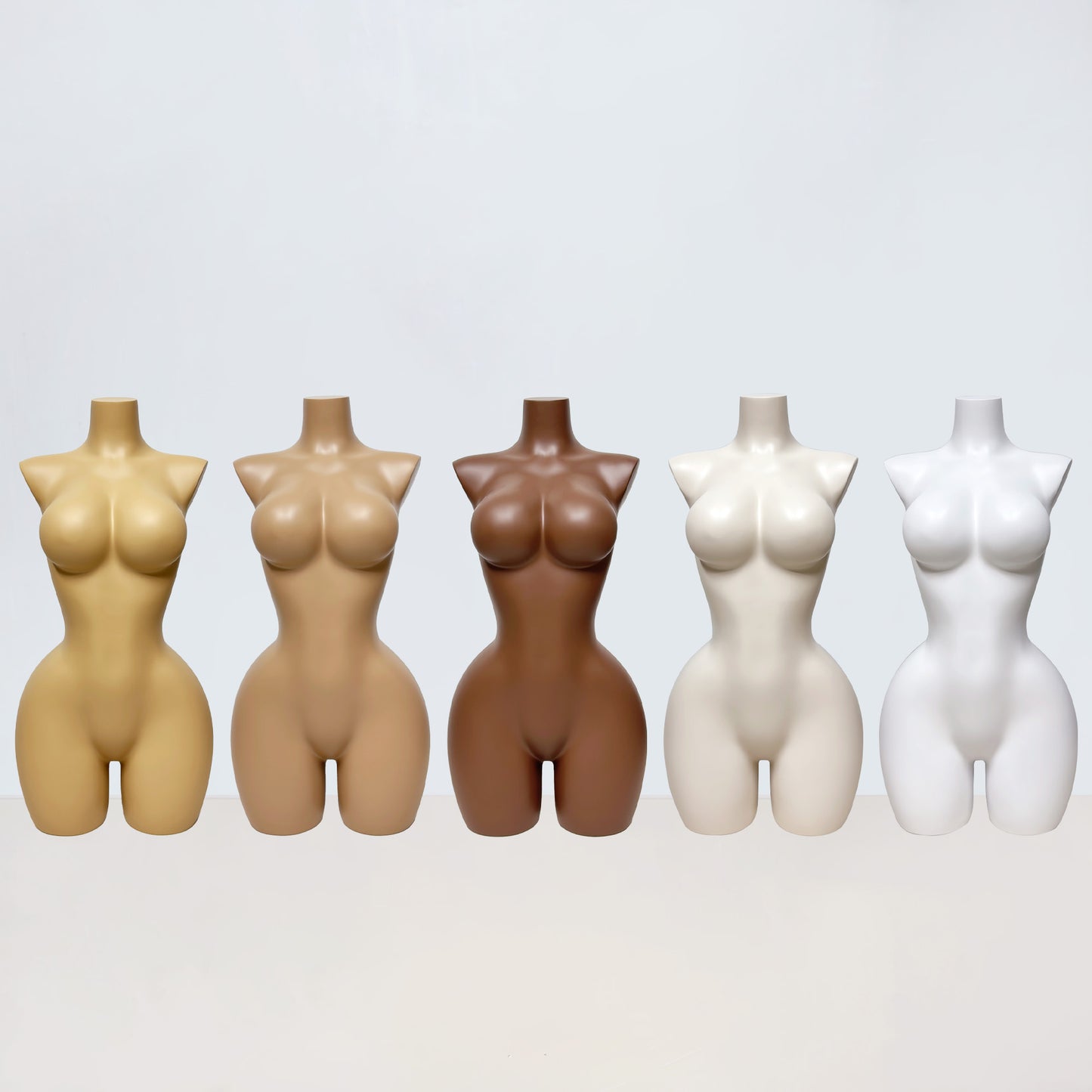 DE-LIANG Big Bust Slim Waist Curvy Half Body Mannequin for Lingerie Swimwear Display