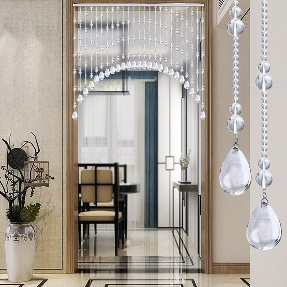 DE-LIANG Door with Crystal Bead Curtain Partition Curtain Gourd bedroom door curtain net red crystal bead curtain partition aisle porch living room without punching hanging curtain DL2366 DE-LIANG