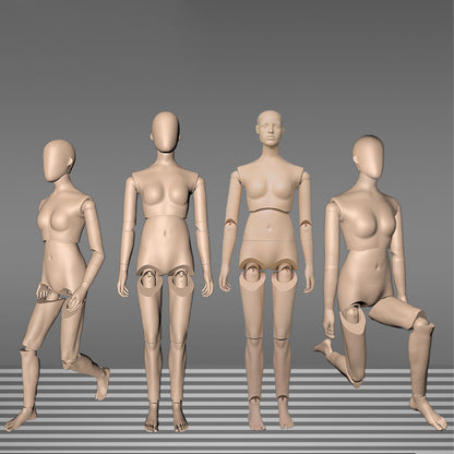 DE-LIANG DE-LIANG Female Poseable Full Body Mannequin with Flexible Joints | Articulated Dress Form Display Dummy for Fashion Design, Sewing & Window Display
