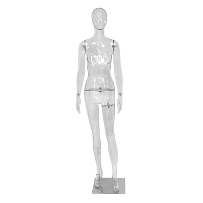 DE-LIANG Transparent Female Mannequin Full Body PE Display for Retail Store Photography