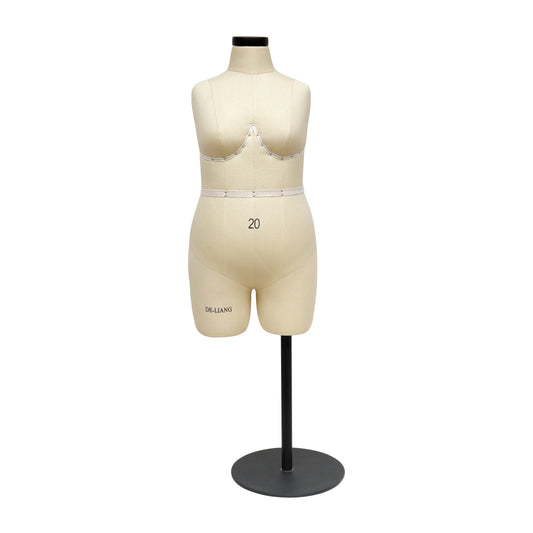 DE-LIANG Maniquí de costura en miniatura, maniquí de media escala, diseño de maniquí de modista a escala femenina, modelo de patrón educativo, talla 20 (no talla adulta)