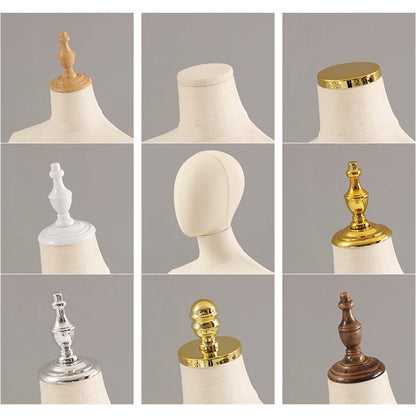 DE-LIANG Mannequin Head Top Cover – Decorative Headpiece for Display Dress Forms