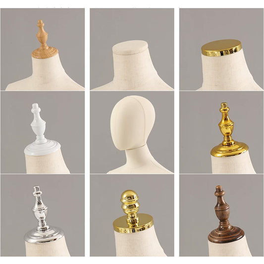 DE-LIANG Mannequin Head Top Cover – Decorative Headpiece for Display Dress Forms