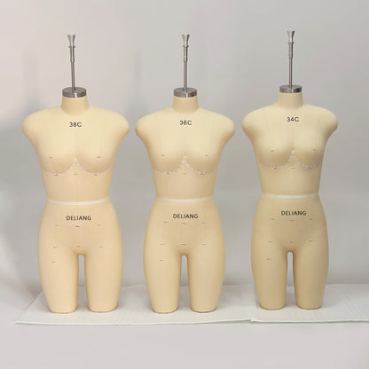 DE-LIANG Lingerie & Swimwear Dress Form for Pattern Making, Draping & Bra Fitting
