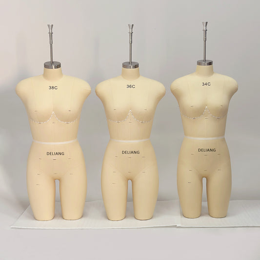 DE-LIANG Lingerie & Swimwear Dress Form for Pattern Making, Draping & Bra Fitting