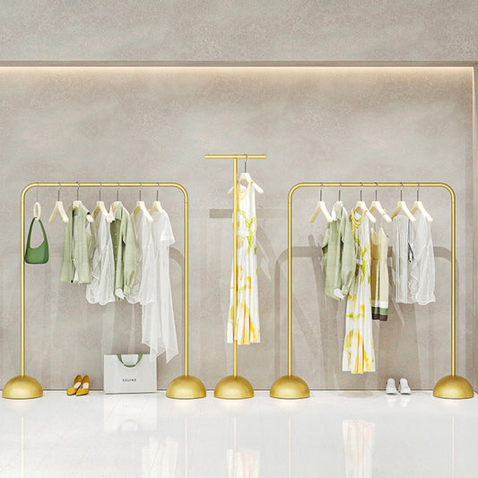 Women's Clothing Store Clothes Display Stand  Floor-Standing Gold Clothes Display Rack Combination Clothing Store Hanger DL218