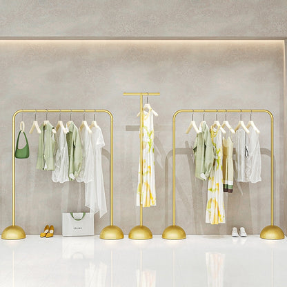 Women's Clothing Store Clothes Display Stand  Floor-Standing Gold Clothes Display Rack Combination Clothing Store Hanger DL218 DE-LIANG