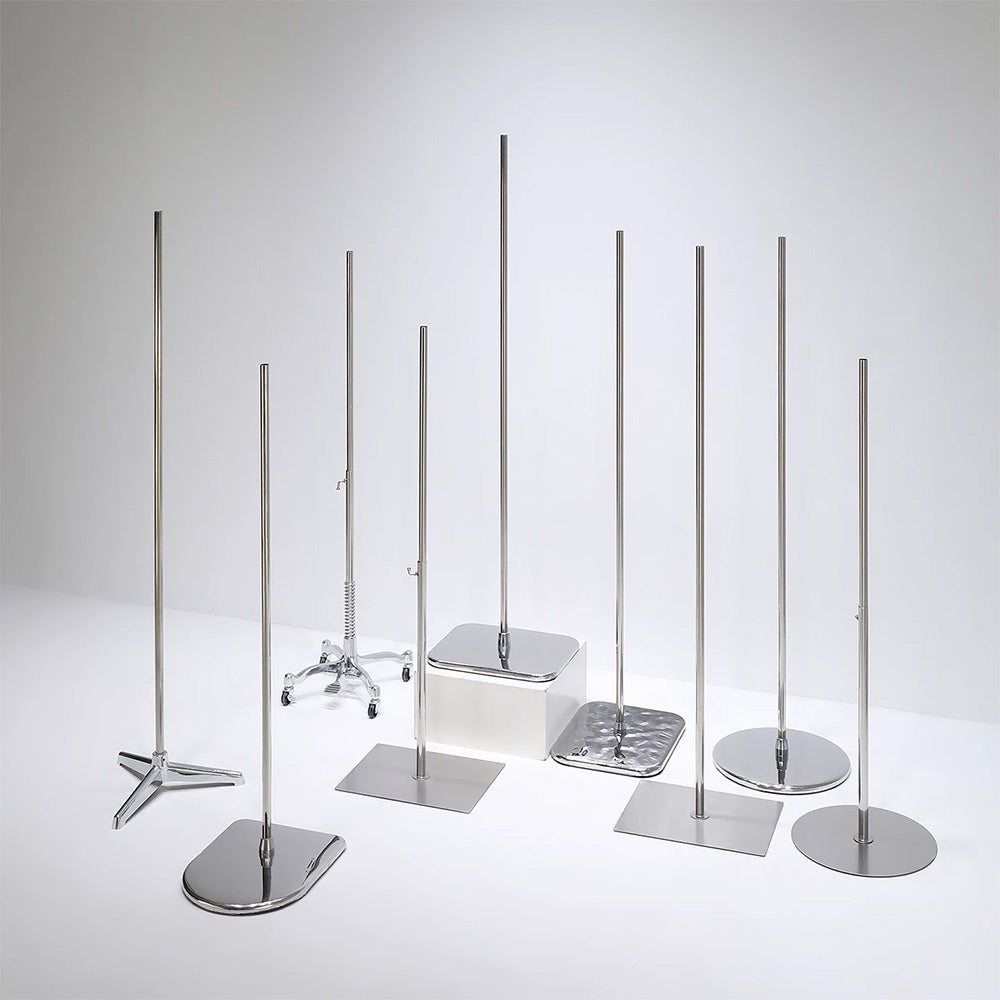 DE-LIANG Mannequin Base Stand | Half Body Mannequin Display Stand Stainless Steel