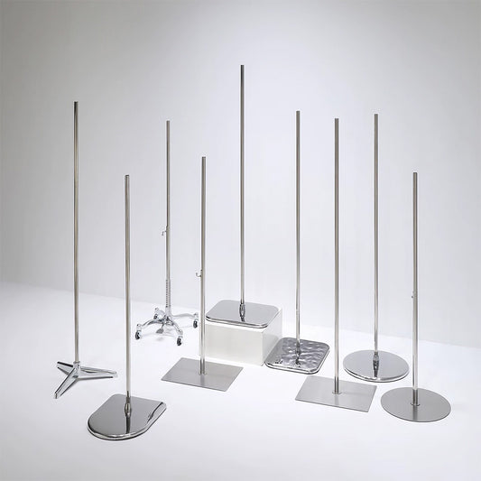 DE-LIANG Mannequin Base Stand | Half Body Mannequin Display Stand Stainless Steel
