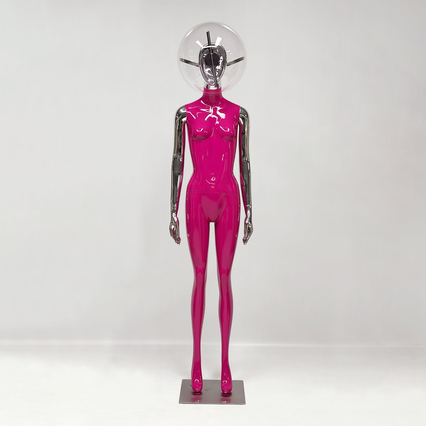 DE-LIANG 3D Holographic Female Mannequin with LED Bluetooth for Retail Window Display
