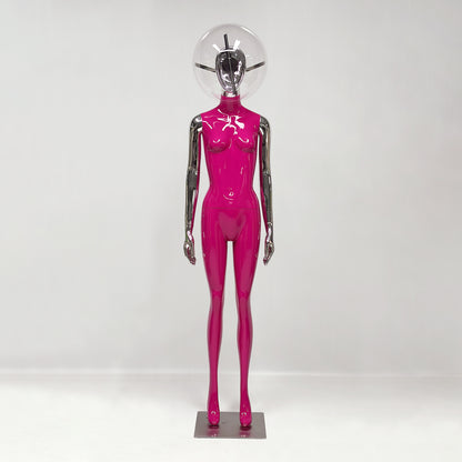 DE-LIANG 3D Holographic Female Mannequin with LED Bluetooth for Retail Window Display