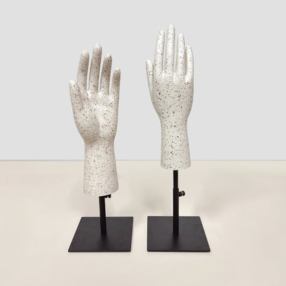 DE-LIANG Marble Head & Hand Display for Wigs, Hats, Sunglasses, Gloves & Jewelry