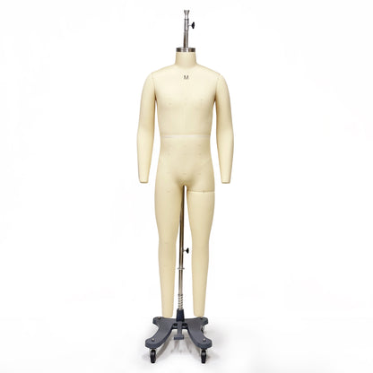 DE-LIANG Professional Male Tailor Dress Form with Legs and Base,Adult Adjustable Mannequin Torso, Full Body Sewing Form for Fashion Design, Pattern Making & Garment Display