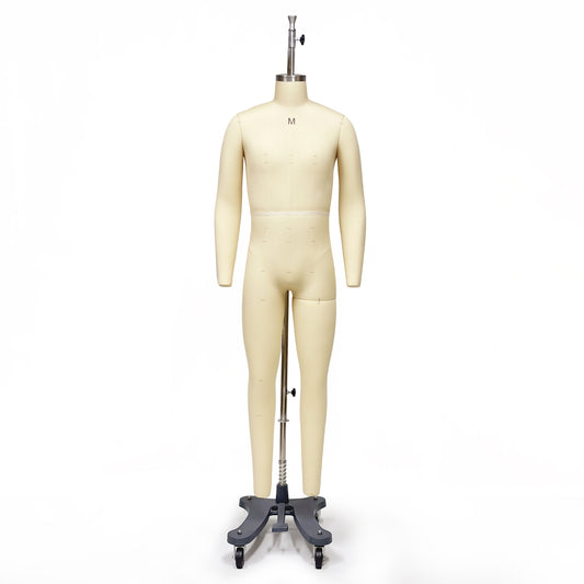 DE-LIANG Professional Male Tailor Dress Form with Legs and Base,Adult Adjustable Mannequin Torso, Full Body Sewing Form for Fashion Design, Pattern Making & Garment Display