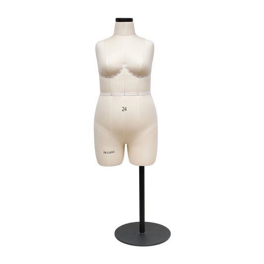 DE-LIANG Maniquí de costura en miniatura, maniquí de mujer a escala 1:2, maniquí de sastre para drapeado de patrones, 1 pieza, talla 24 (no talla adulta)