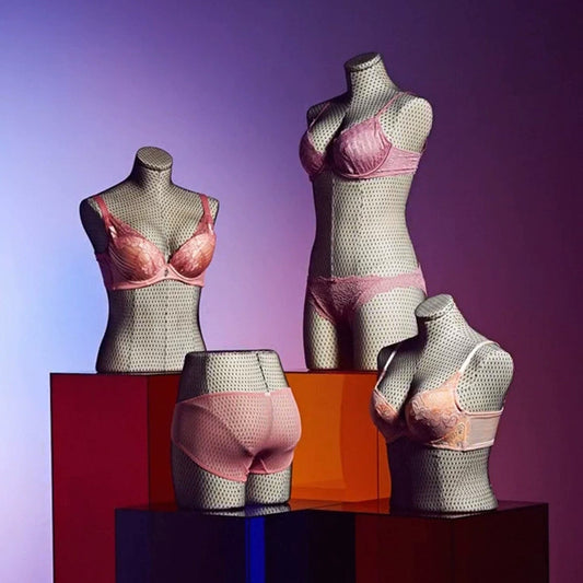 DE-LIANG Bust Form Dress Form For Bra, Fully Pinnable Soft Female Lace Underwear Display Torso Mannequin,Corset Dress Form, Swimwear Model - De-Liang Dress Forms