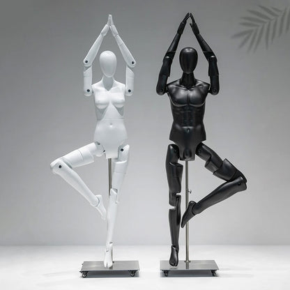DE-LIANG Poseable Athletic Robot Mannequin for Running, Jumping & Activewear Displays