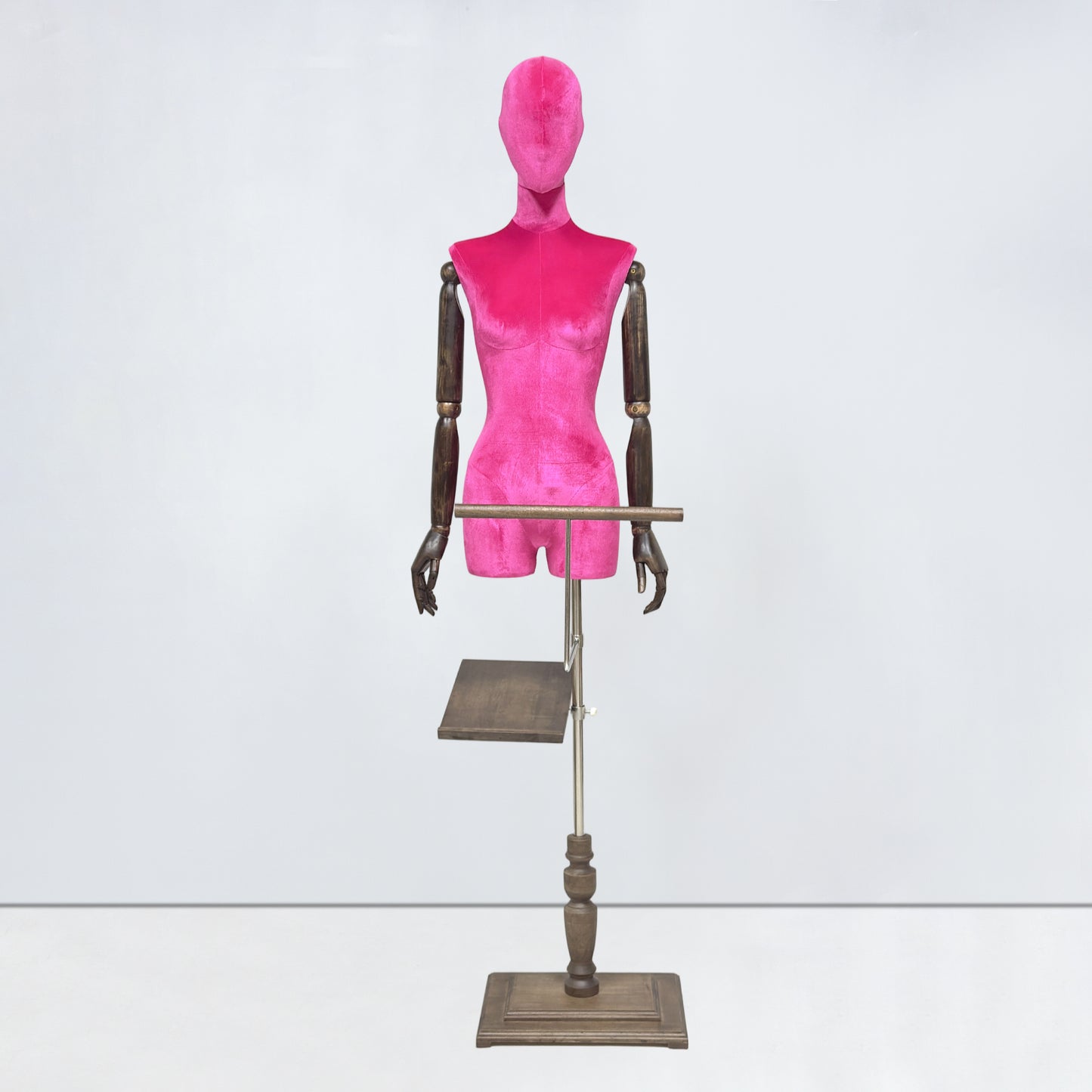 DE-LIANG Velvet Half Body Mannequin for Clothing Boutique & Retail Display | 4 Colors