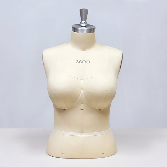 DE-LIANG Mannequin de luxe pour femme grande taille avec bras dorés, mannequin de présentation de torse en daim rose, modèle de présentation de torse de mannequin grande taille