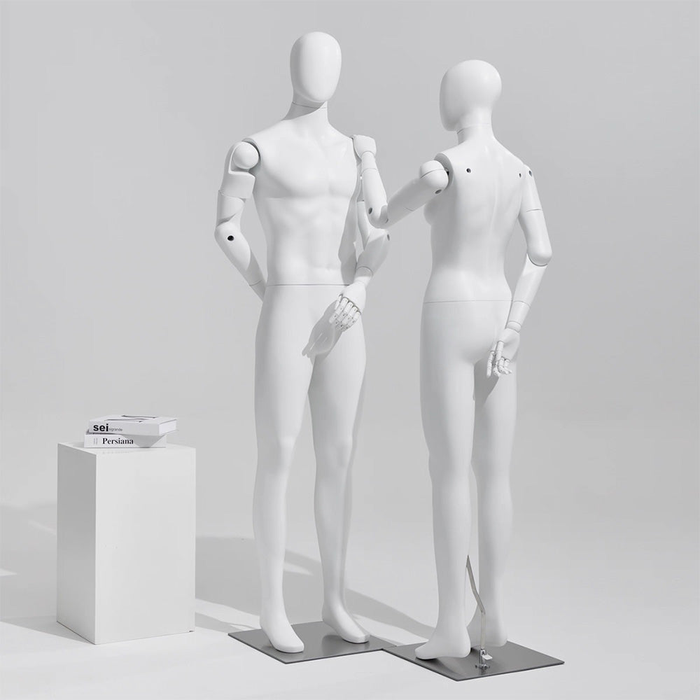 white adjustable full body mannequin for clothing display