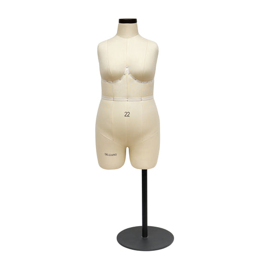 DE-LIANG Maniquí de costura en miniatura, maniquí de media escala, diseño de maniquí de modista a escala femenina, modelo de patrón educativo, talla 22 (no talla adulta).