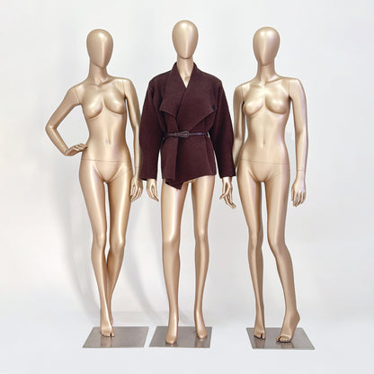 DE-LIANG Rose Gold Female Full Body Mannequin | Fiberglass Boutique Display Dummy