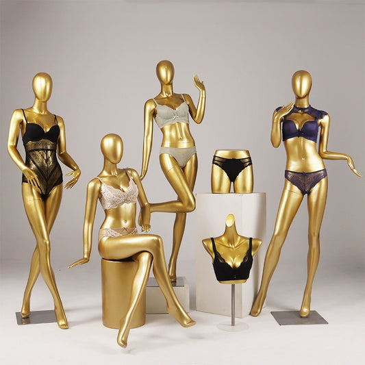 Gold Female Lingerie Mannequin