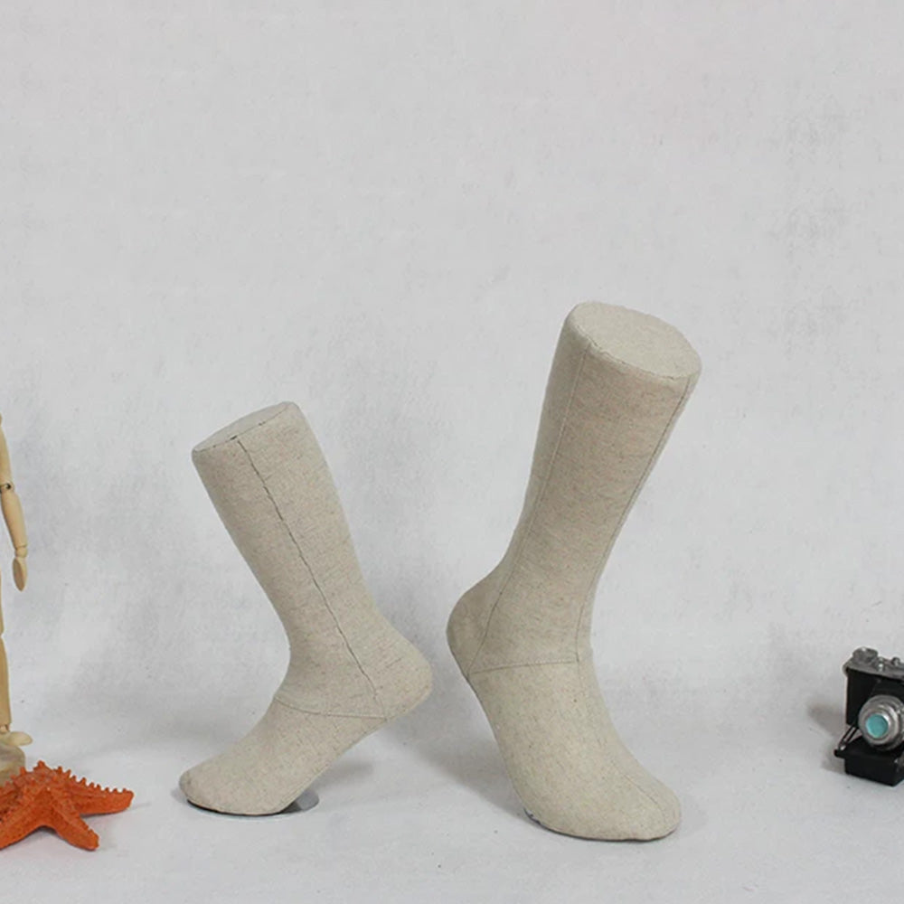 DE-LIANG Linen Mannequin Foot for Sock & Shoe Display – Magnetic, Women/Men/Kids