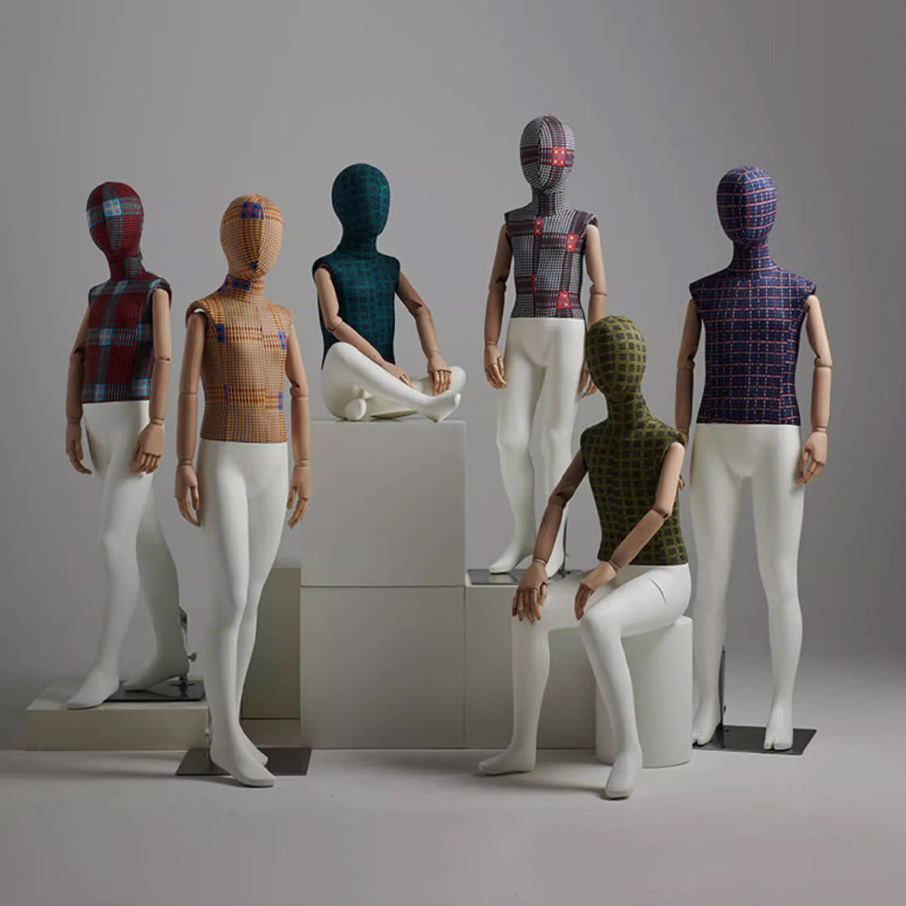 checkered child mannequin full body