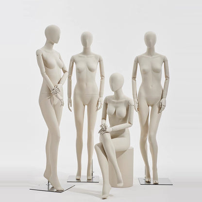 DE-LIANG Model Props, Full Body Female Mannequin Display Dummy, High White Matte Mannequin for Clothing Stores Display DL0015 DE-LIANG