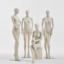 Load image into Gallery viewer, DE-LIANG Model Props, Full Body Female Mannequin Display Dummy, High White Matte Mannequin for Clothing Stores Display DL0015
