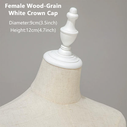 DE-LIANG Wooden Mannequin Head Cap for Clothing Store Boutique Display Dress Form