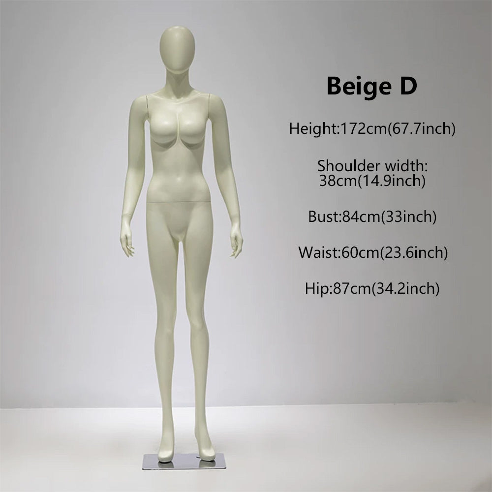 DE-LIANG Full Body Female Mannequin | Fiberglass Dress Form for Boutique Clothing Display