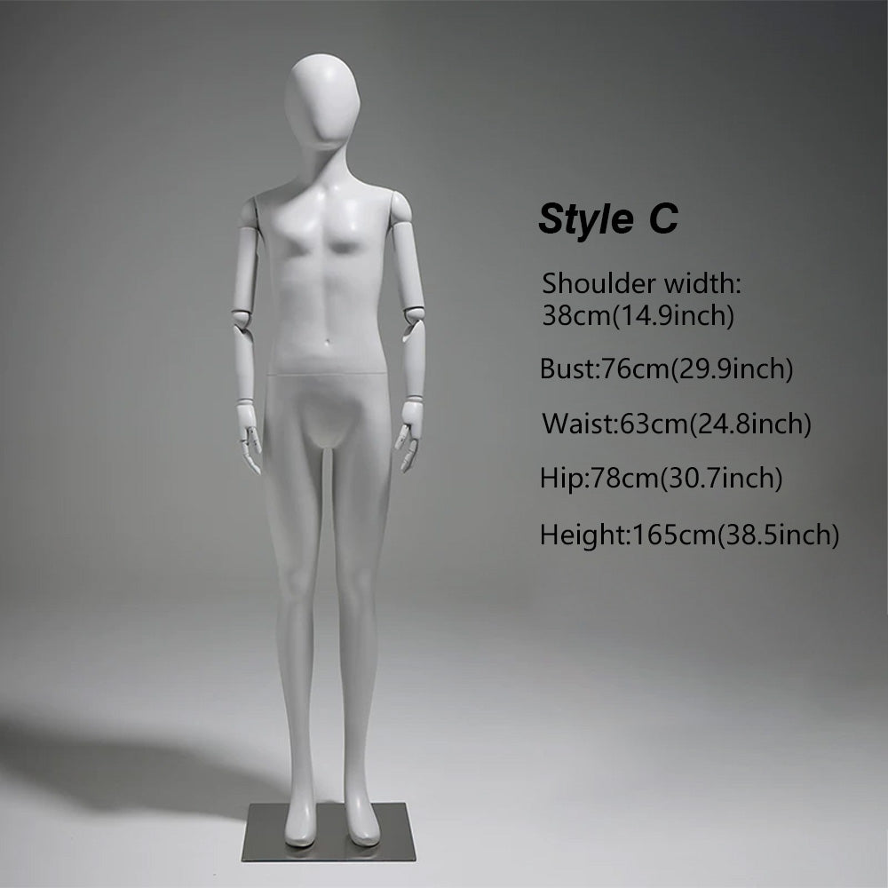 DE-LIANG Gray Youth Mannequin - Full Body Fiberglass Display Forms for Clothing Stores