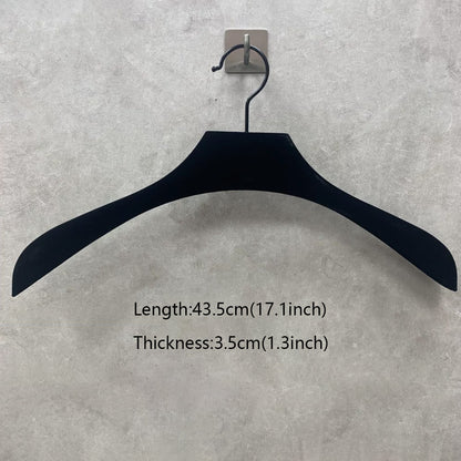 DE-LIANG Premium Black Velvet Non-Slip Clothes & Pants Hangers | Suits Dresses | Gold Hook