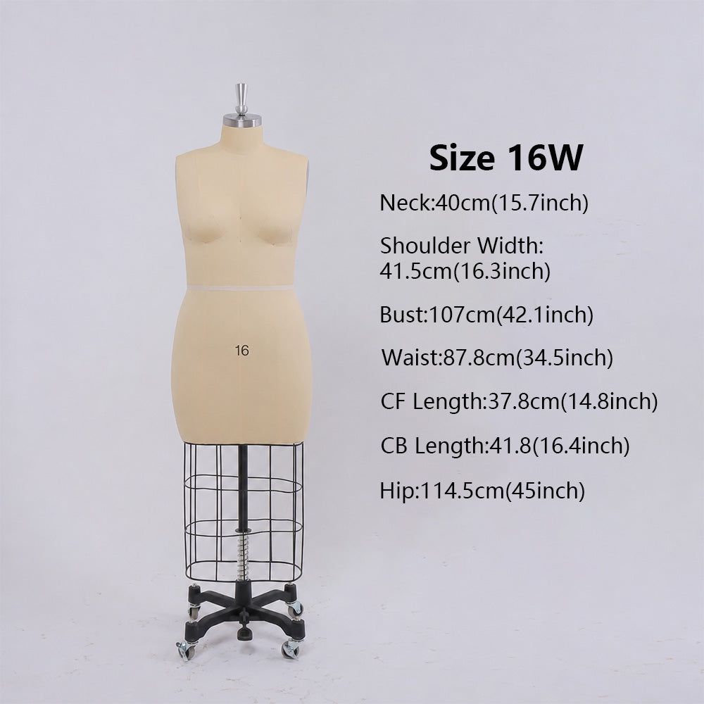 DE-LIANG Professional Bridal & Evening Gown Dress Form, Western Sizes 0-28