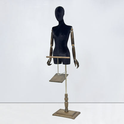DE-LIANG Velvet Half Body Mannequin for Clothing Boutique & Retail Display | 4 Colors