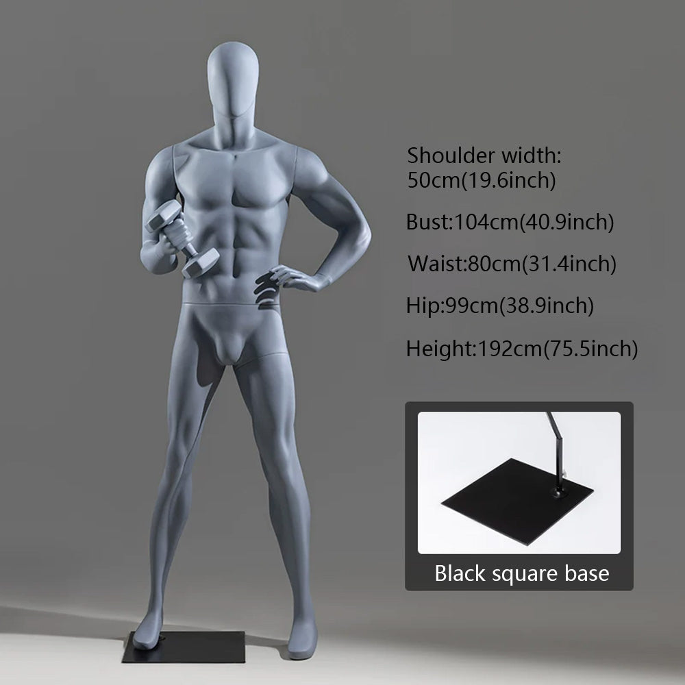 DE-LIANG Athletic Sport Mannequin Dumbbell & Sitting Pose for Gym & Sportswear Store