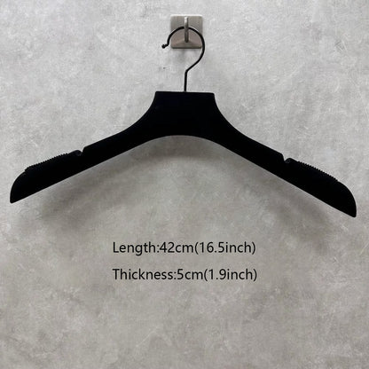 DE-LIANG Premium Black Velvet Non-Slip Clothes & Pants Hangers | Suits Dresses | Gold Hook