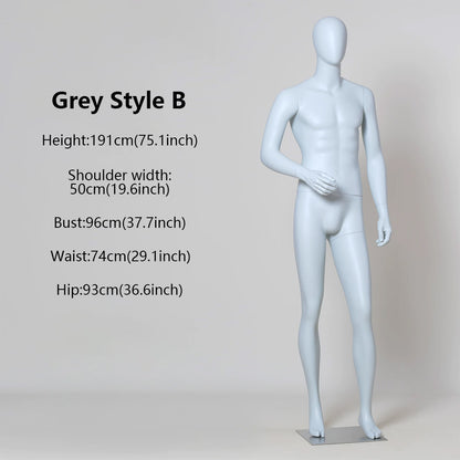 DE-LIANG Male Full Body Premium Mannequin for Clothing Display | Standing & Sitting Pose